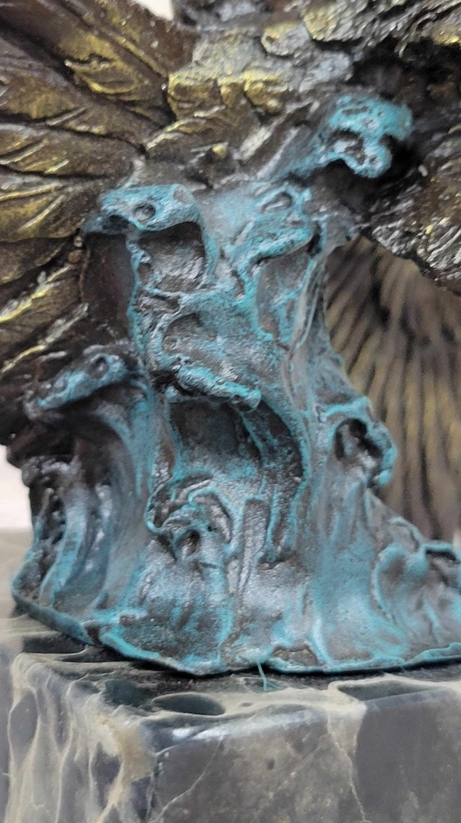 American Bald Eagle Bronze Statue - 9
