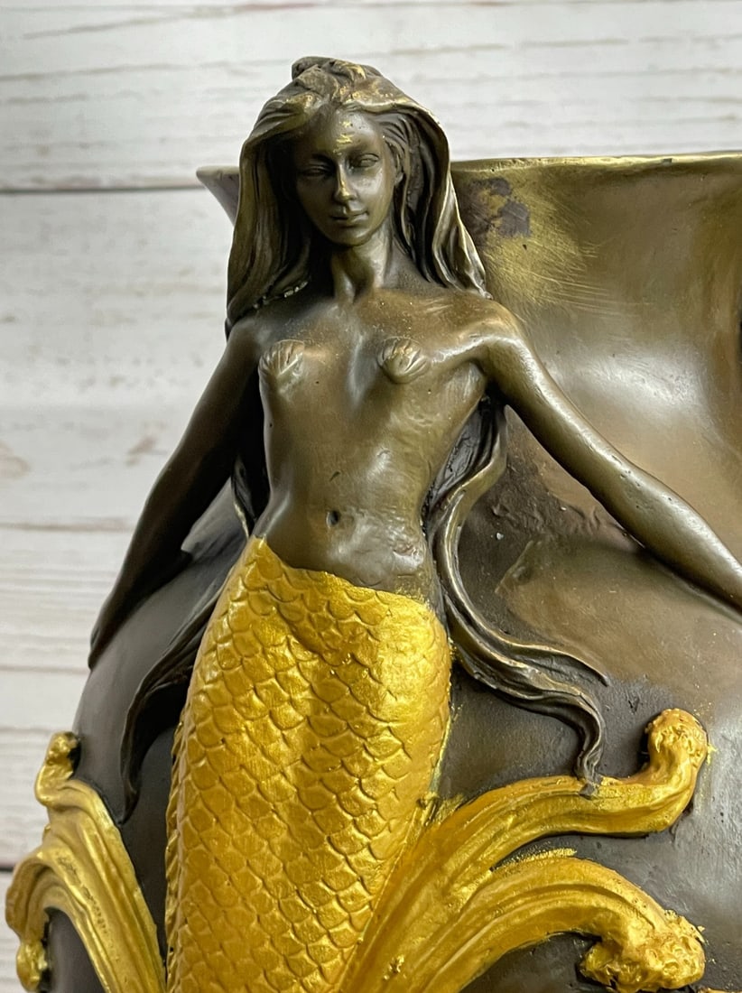 Vase Planter Bronze Statue - 4