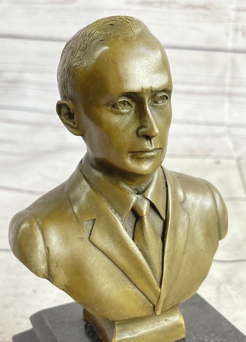 Russian Putin Bust Bronze Statue - 5