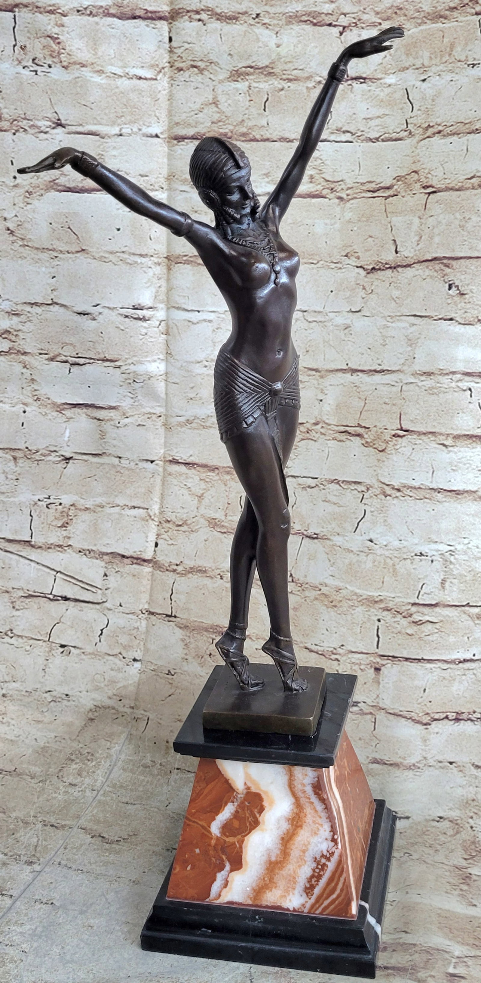 Belly Dancer Bronze Statue - 3