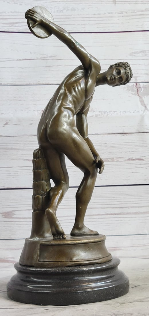 Discus Thrower Bronze Sculpture - 4