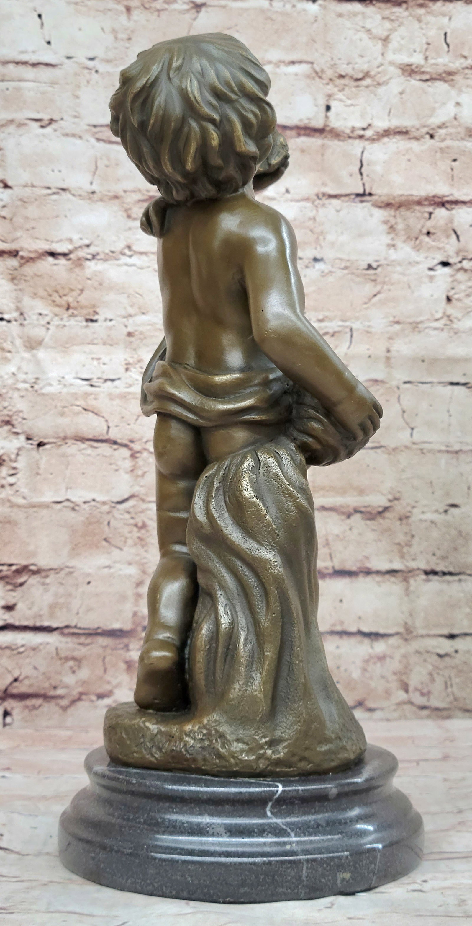 Delightful Boy Bronze Statue - 4