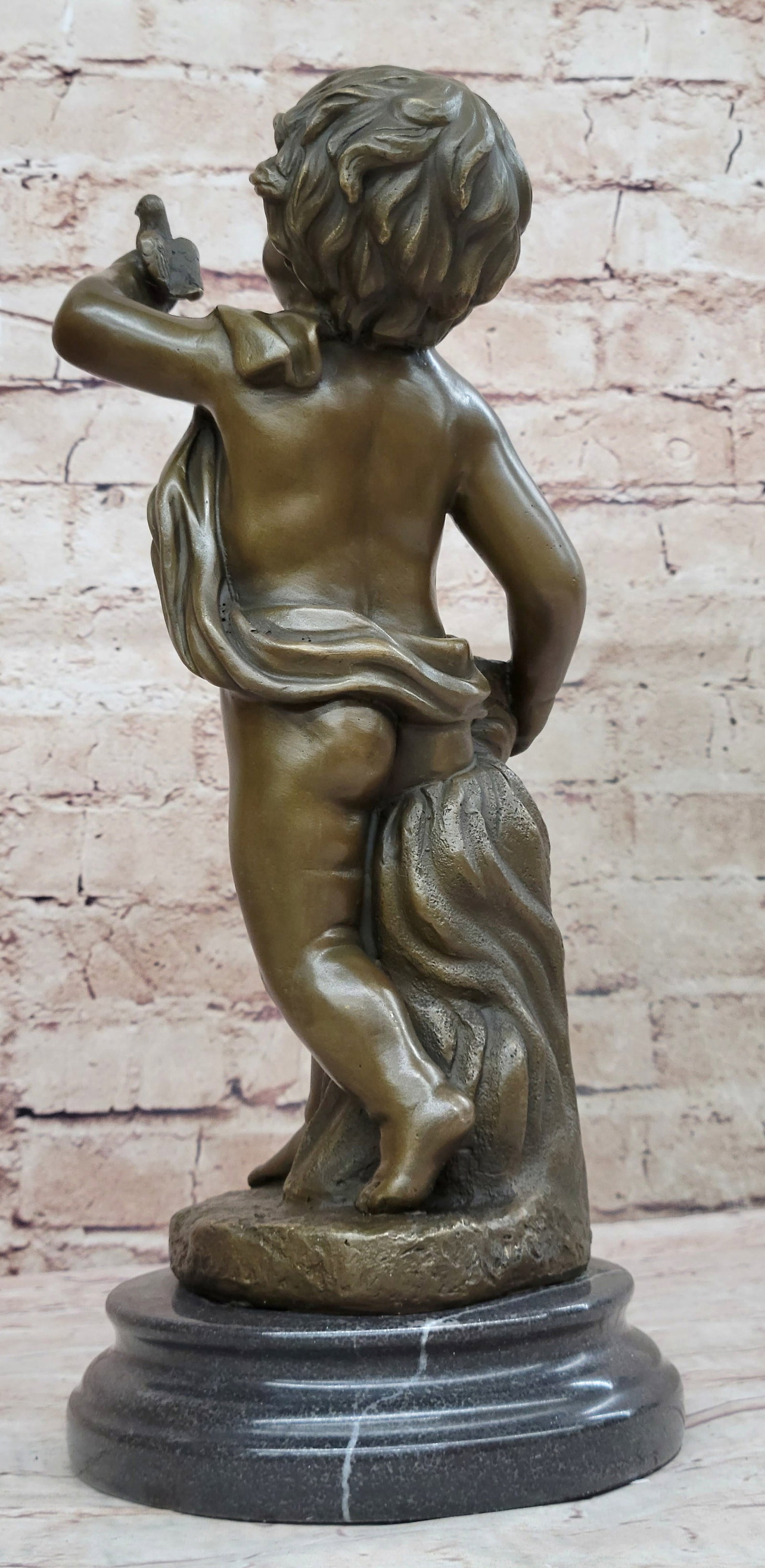 Delightful Boy Bronze Statue - 5