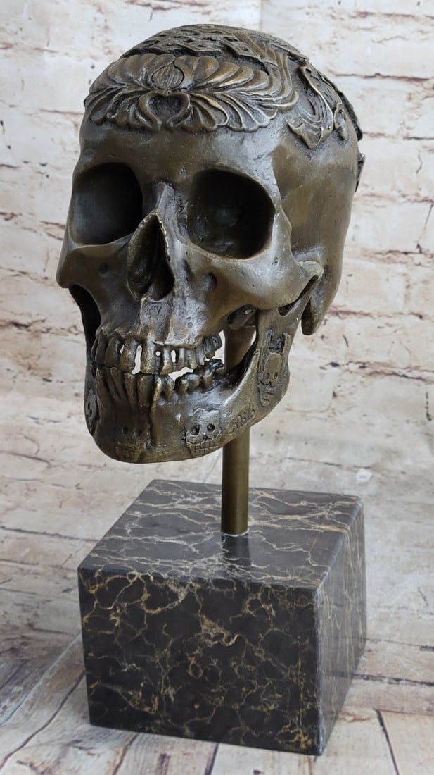 Skeleton Bronze Sculpture: This is the creepiest yet most interesting at the same time sculpture. For the people that love Halloween or simply find weird and unique things beautiful this one is for you guys. This skeleton is ca