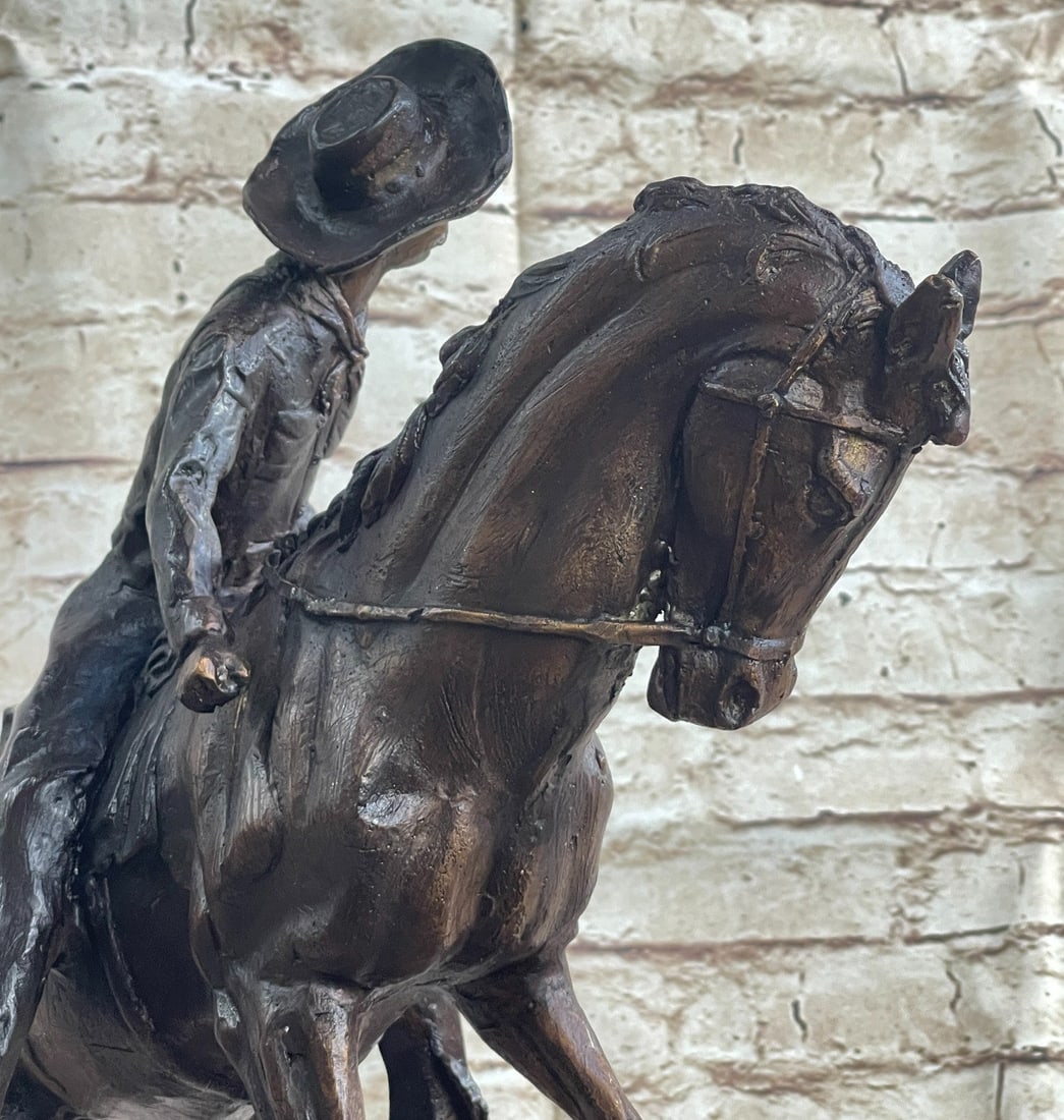 Cowboy Bronze Sculpture - 8