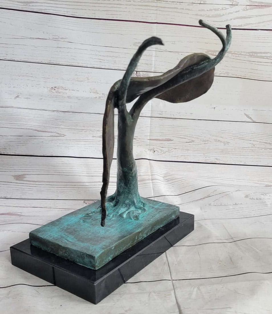 Melting Clock Bronze Figurine - 5