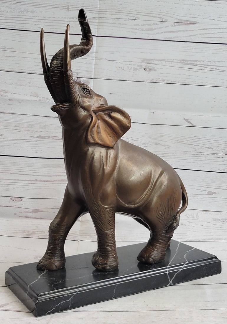 Asian Elephant Japanese Figure Bronze Sculpture (1 of 9)