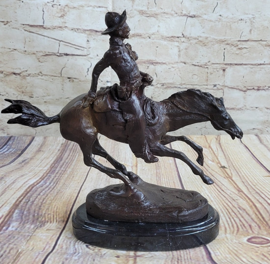 Arizona Cowboy Horse Bronze Sculpture: The Arizona Cowboy Bronze Statue is cast in the traditional Lost Wax Casting Process. This is a multi-step process that insures a quality Bronze Sculpture that may be passed down from generation to