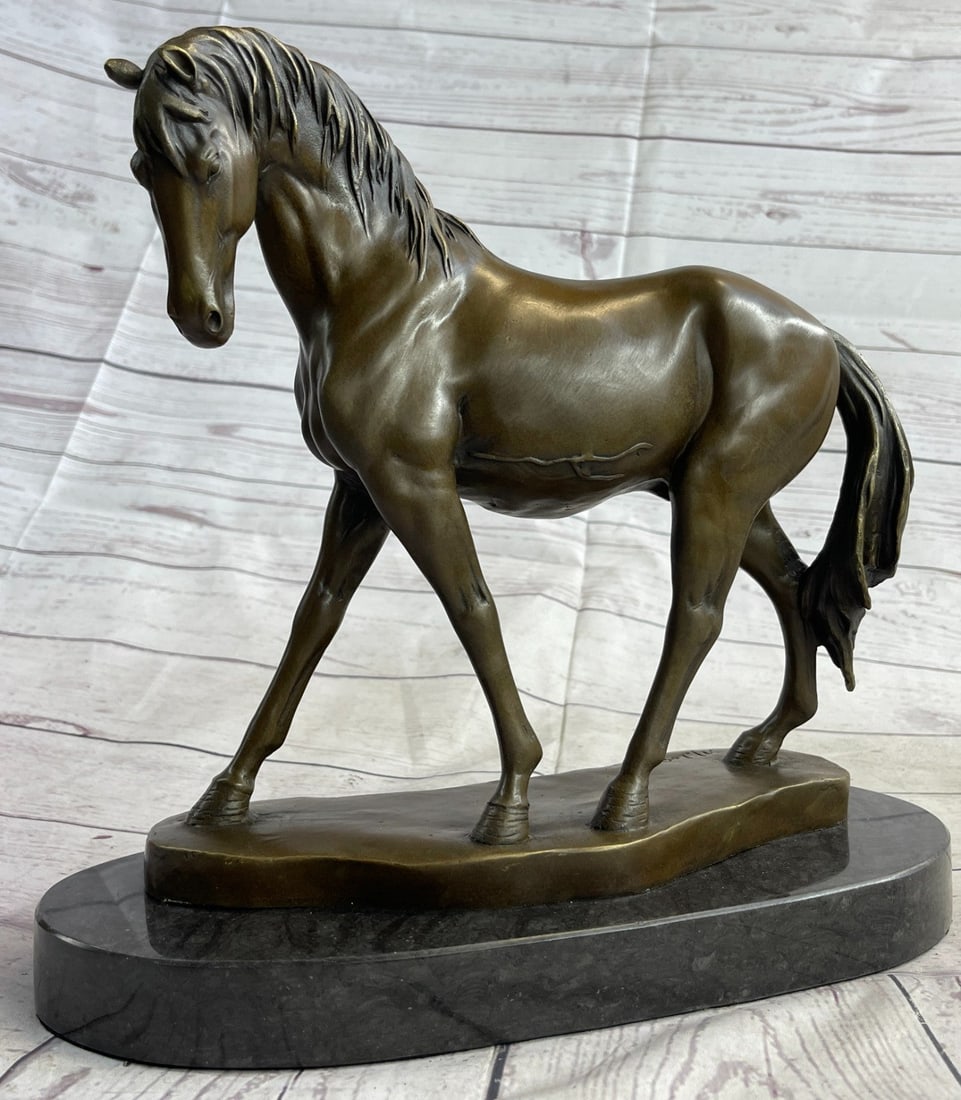 Stallion Horse Bronze Sculpture: Horses are known and loved for their agility, graceful movement, strong bodies, and sleek coat. They ignite a feeling of freedom and uncharted paths. This sculpture is perfect for any horse lover and