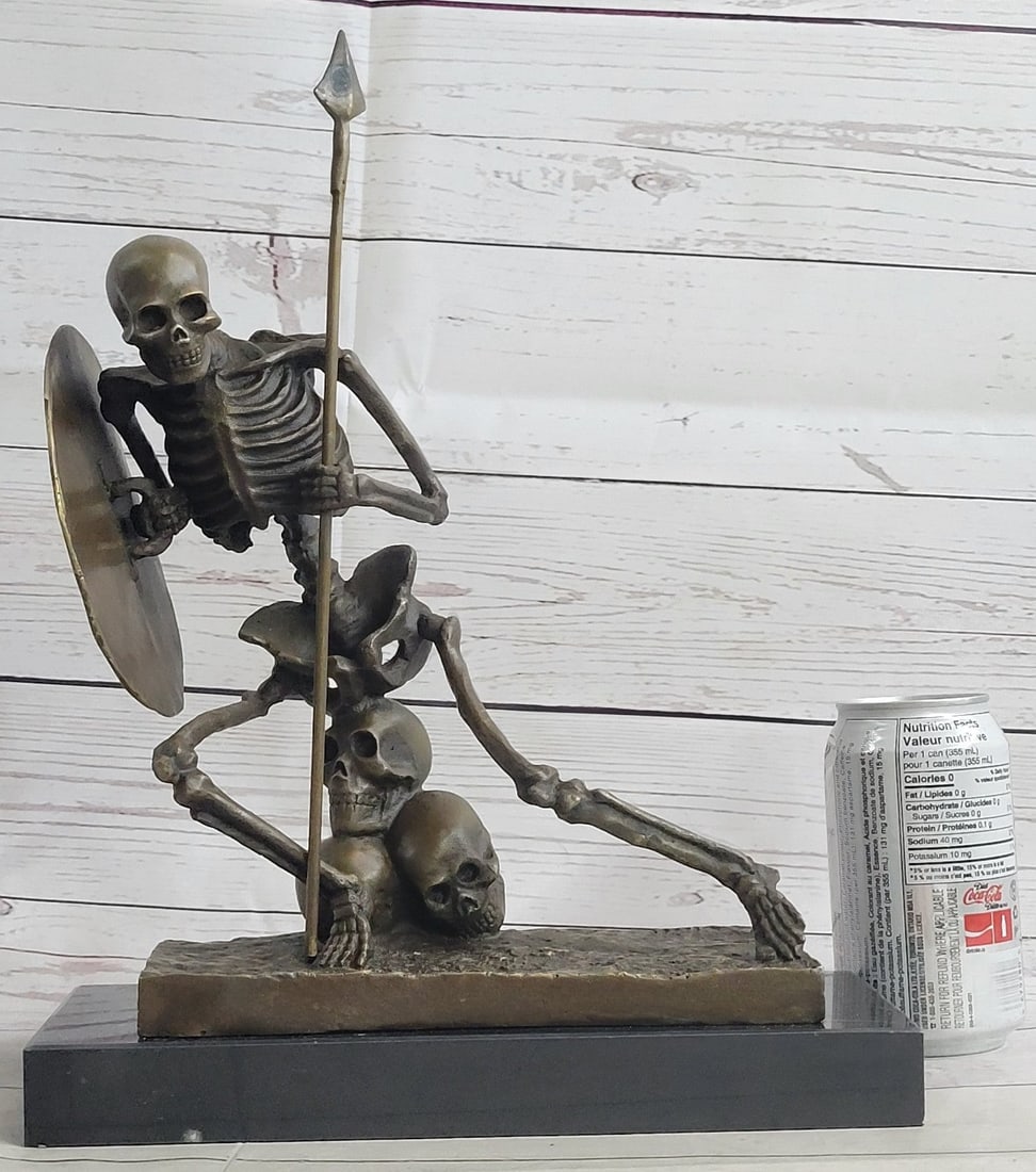 Skeleton Warrior Bronze Sculpture - 2
