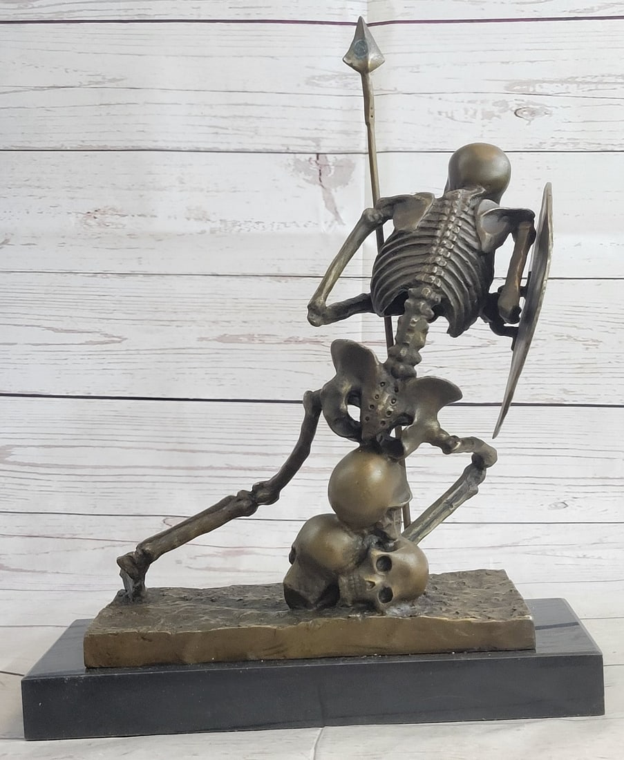 Skeleton Warrior Bronze Sculpture - 4
