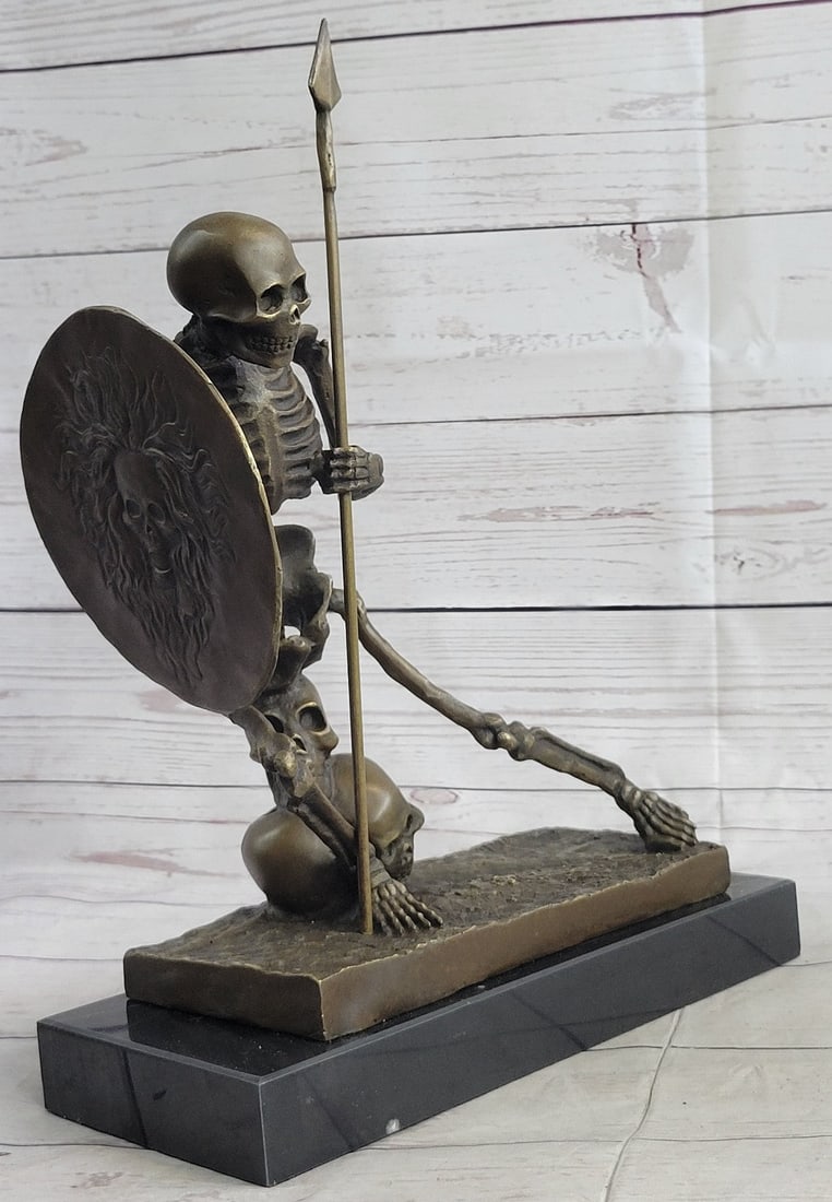 Skeleton Warrior Bronze Sculpture - 5