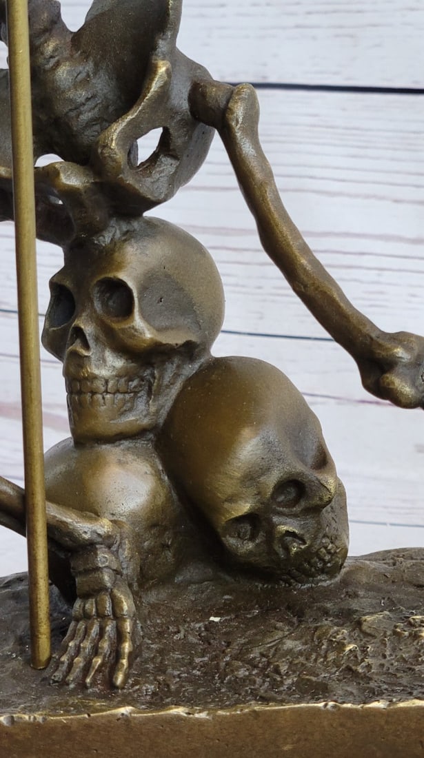 Skeleton Warrior Bronze Sculpture - 7