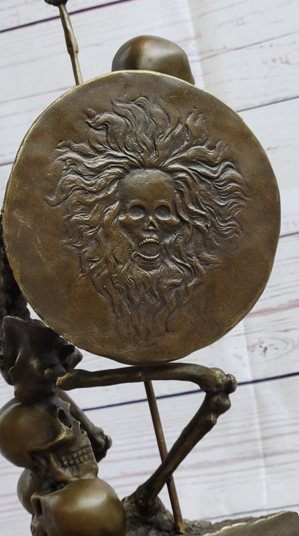 Skeleton Warrior Bronze Sculpture - 8