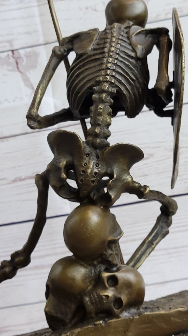 Skeleton Warrior Bronze Sculpture - 9