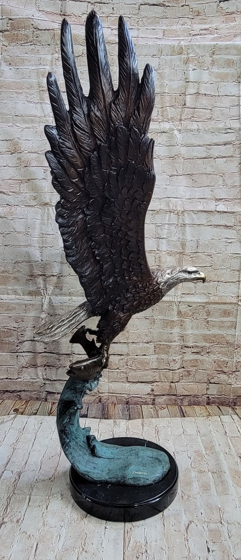 American Eagle Bronze Sculpture - 4