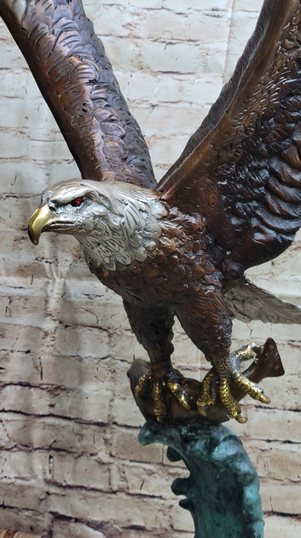 American Eagle Bronze Sculpture - 6