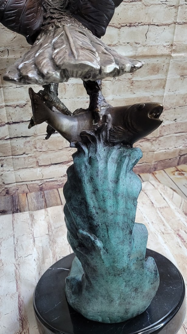 American Eagle Bronze Sculpture - 9