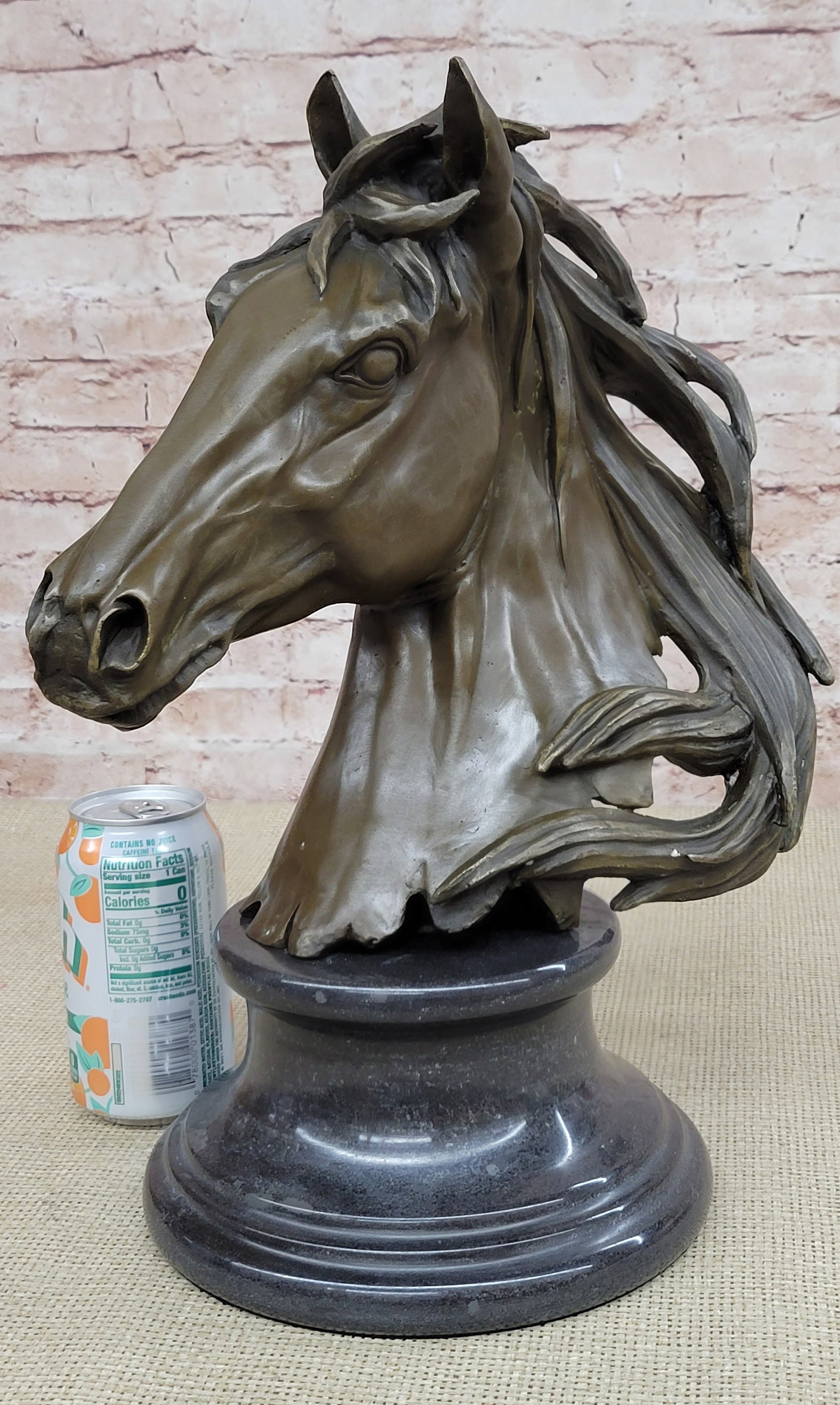 Horse Head Bust Bronze Statue - 2