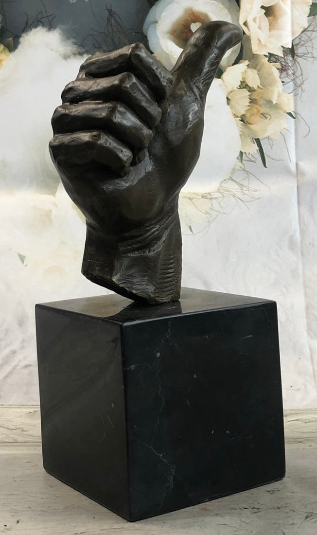 Thumbs Up Hand Bronze Sculpture: Thumbs up Bronze Sculpture is the perfect gift for a job well done or to show your appreciation to someone who deserves praise. This bronze sculpture was cast using the Hot cast method and Mounted on 
