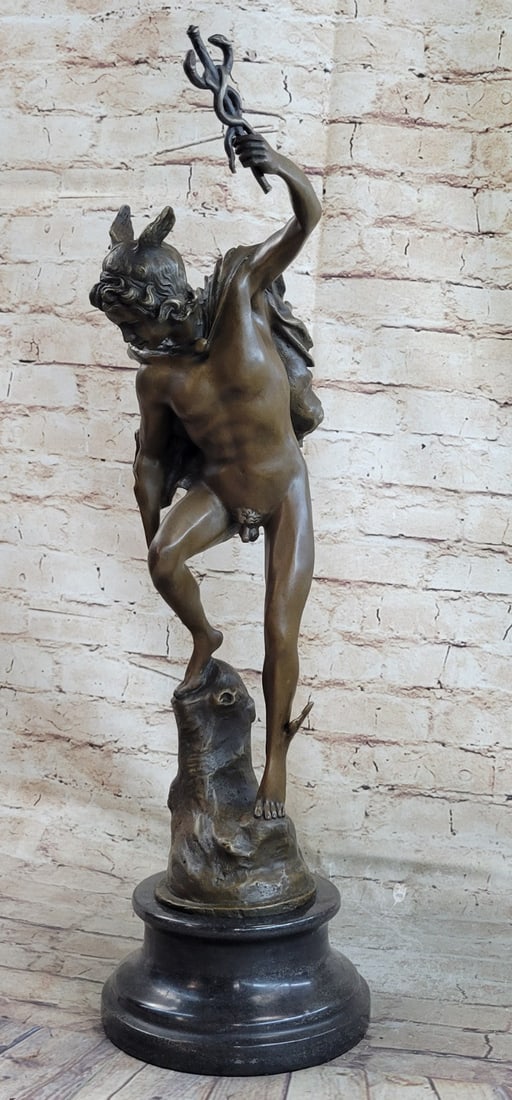 Flying Mercury Bronze Sculpture - 3