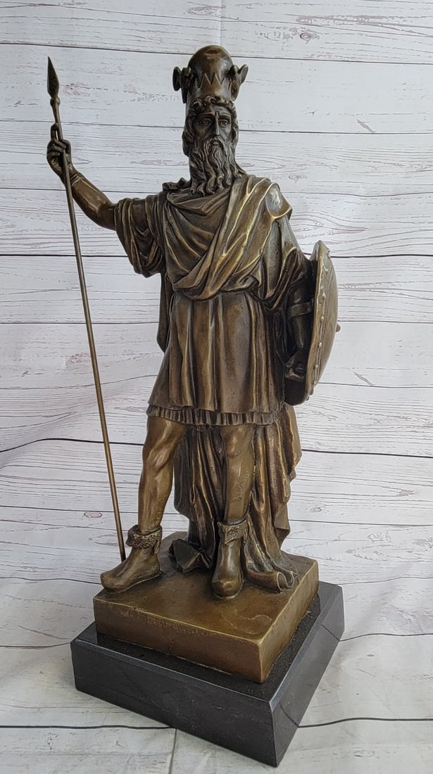 King of Persia Bronze Sculpture: This is a bronze sculpture honoring, Darius, known as Darius the Great (550 - 486 BCE). He was the third Persian King of Kings (emperor) of the Achaemenid Empire. Darius held the empire at its peak,