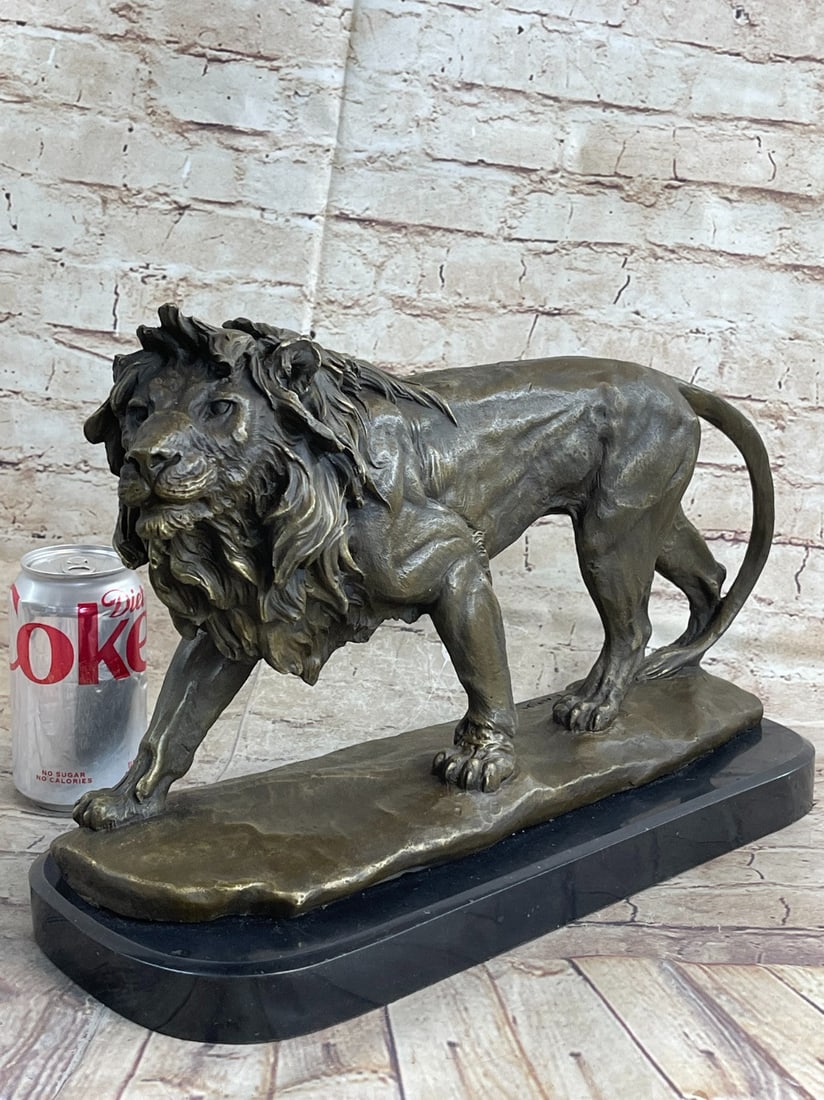 Male African Lion Bronze Sculpture - 2