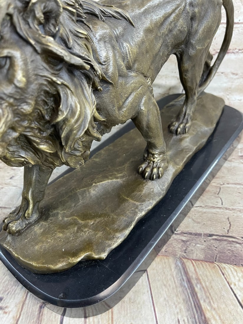 Male African Lion Bronze Sculpture - 9