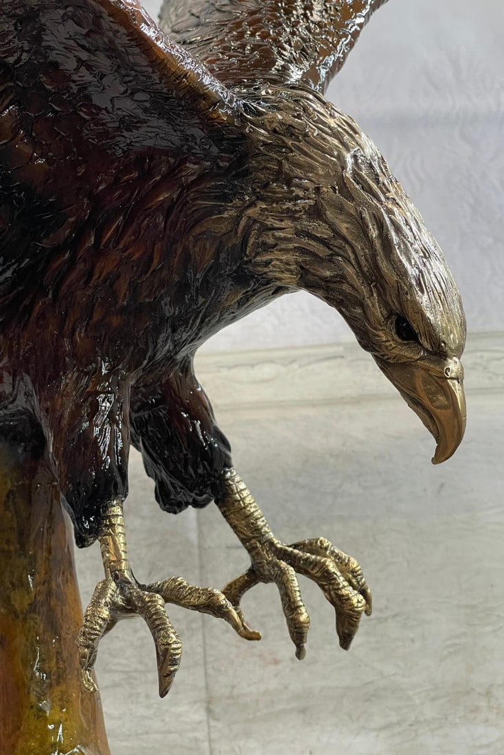 American Eagle Bronze Sculpture - 5
