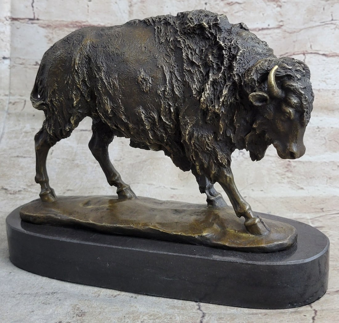American Buffalo Bison Bronze Sculpture (1 of 9)