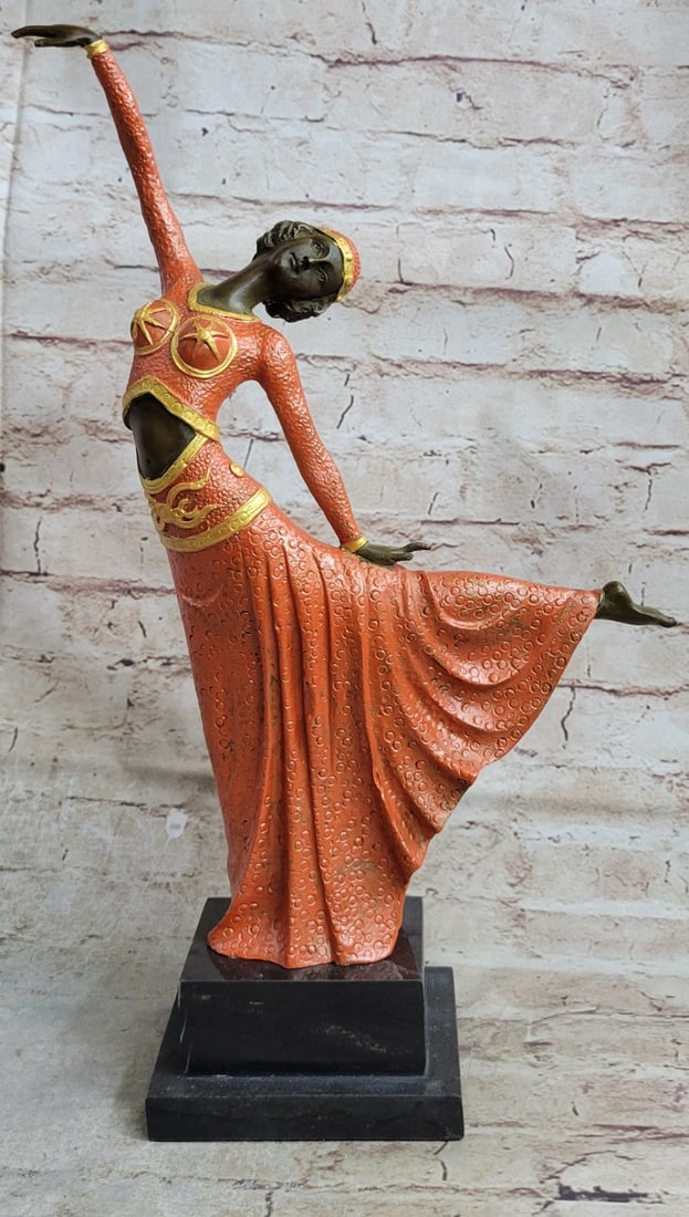 Dancer with Striking Pose Bronze Statue - 3