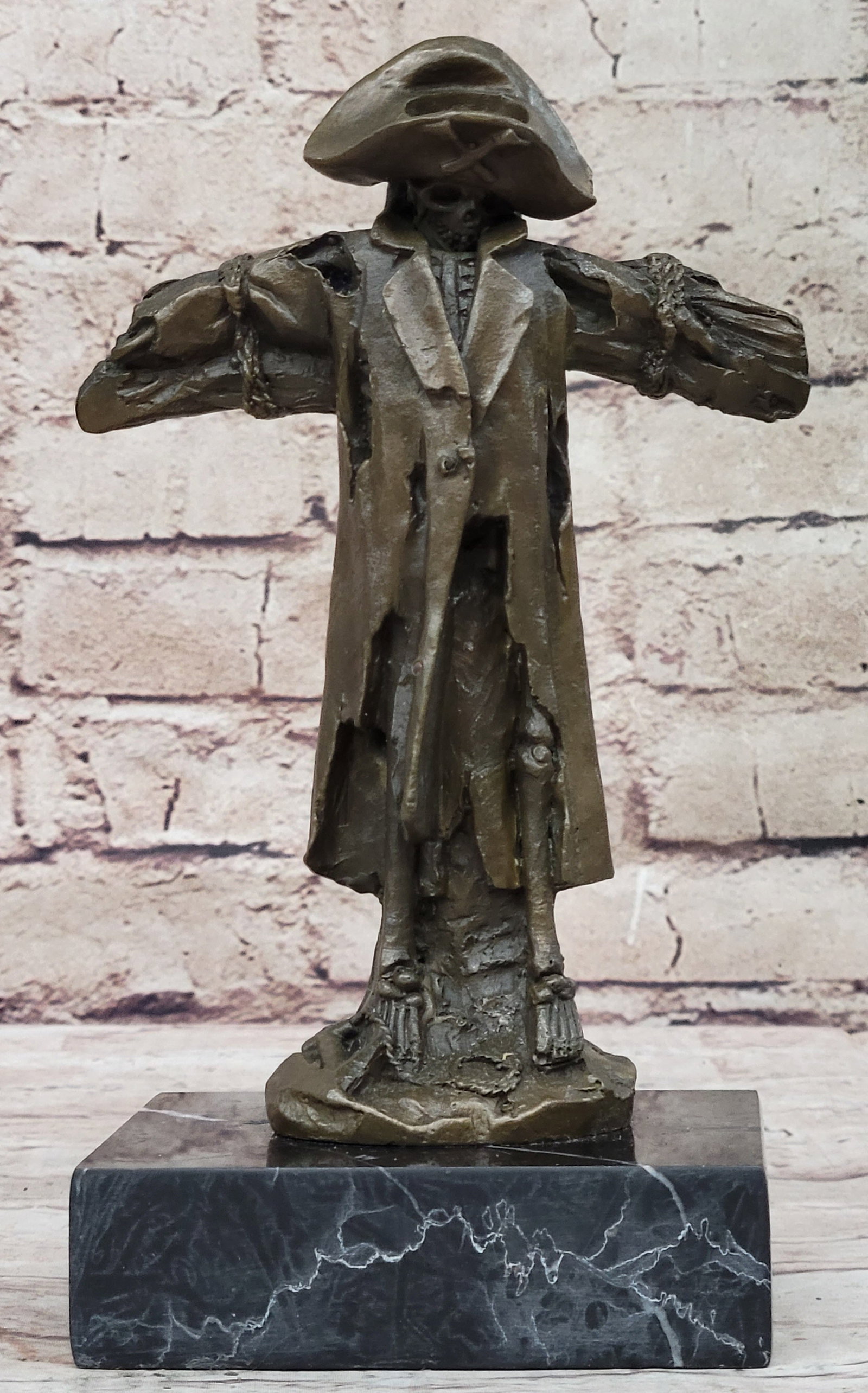Patou Chained Caribbean Pirate Skeleton Bronze Sculpture (1 of 10)