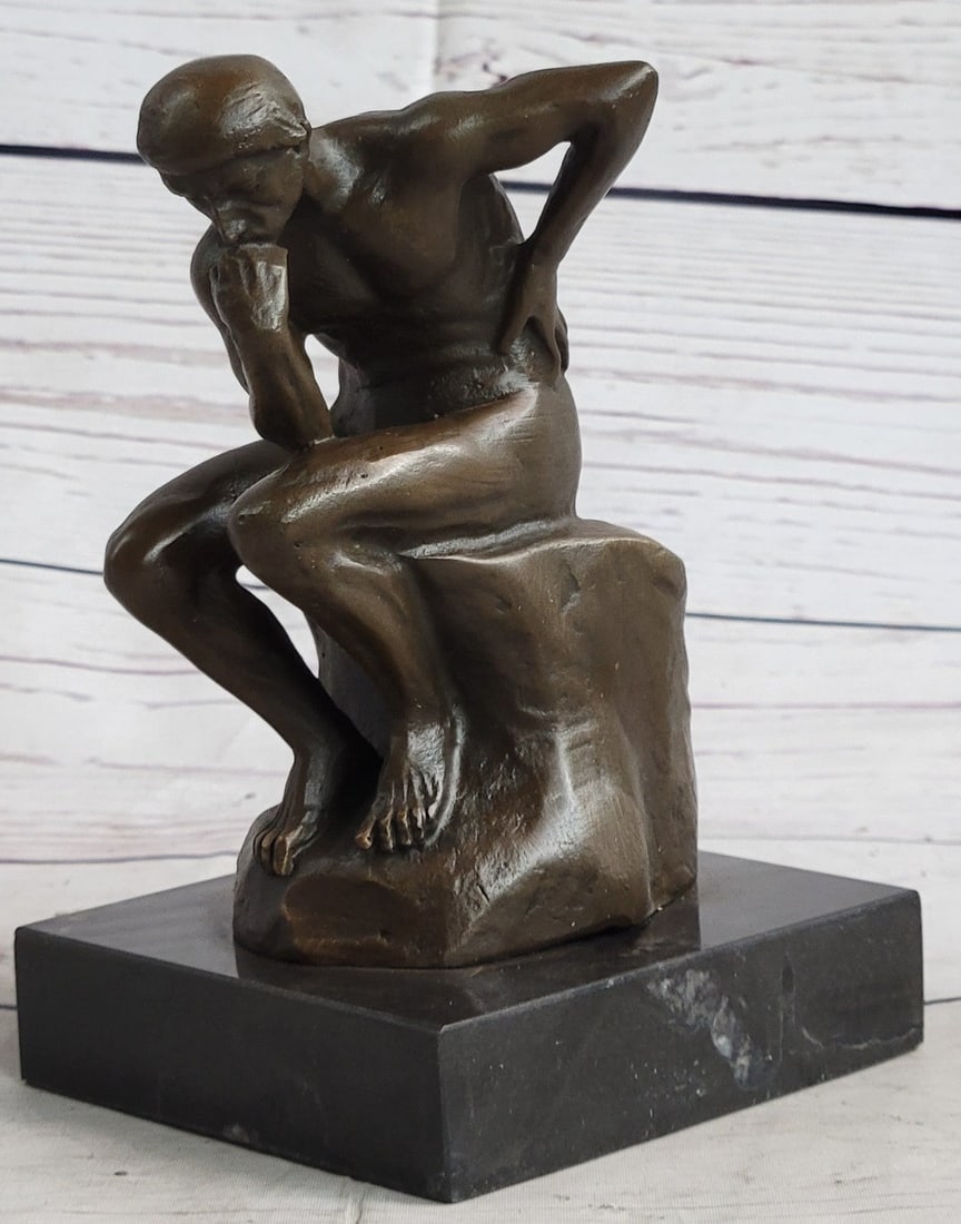 Thinker Symbol of Philosophy Bronze Sculpture (1 of 9)