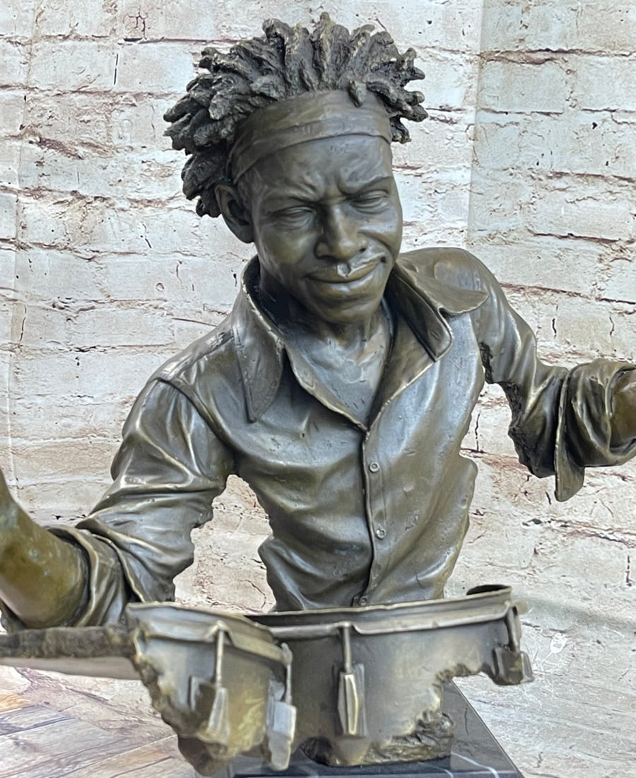 Drum Set Figurine Bronze Statue - 5
