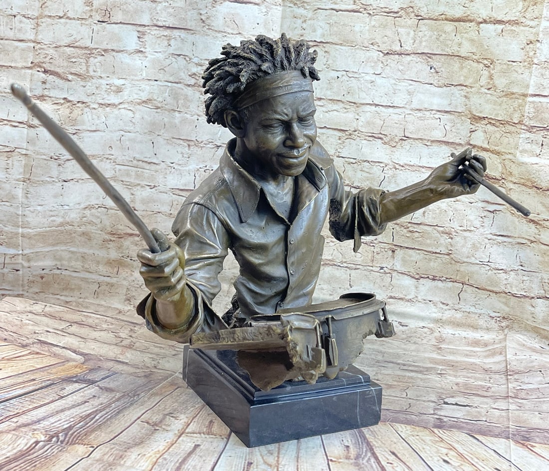 Drum Set Figurine Bronze Statue - 6