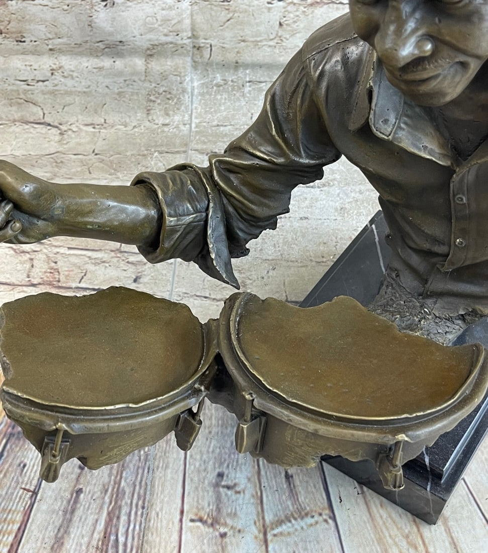 Drum Set Figurine Bronze Statue - 9