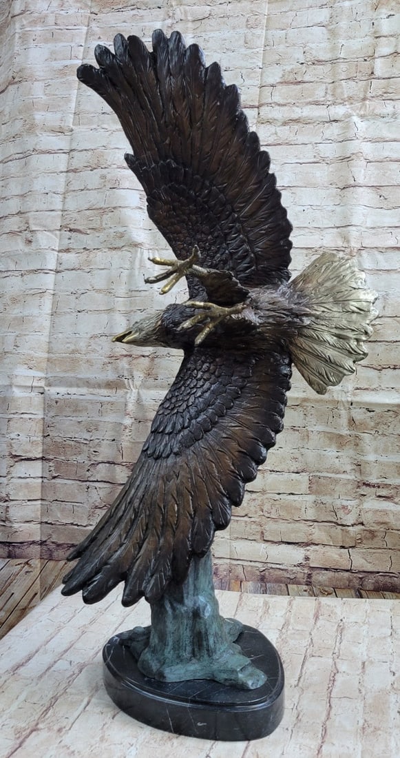 Large Eagle Bronze Sculpture - 3