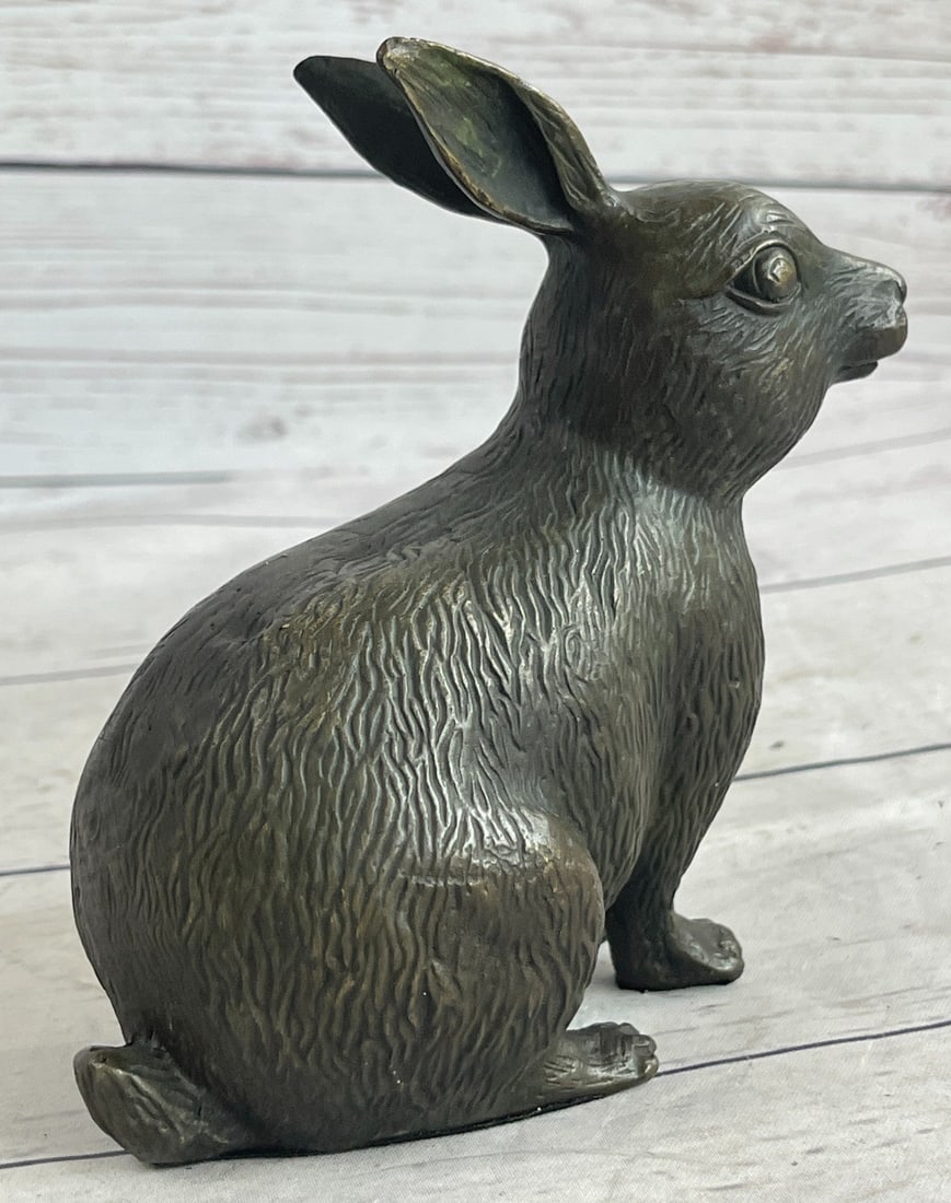 Bunny Rabbit Bronze Statue - 4