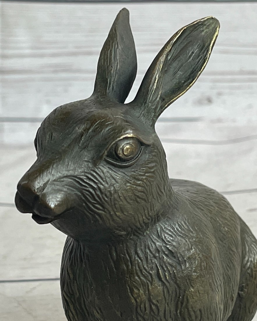 Bunny Rabbit Bronze Statue - 6