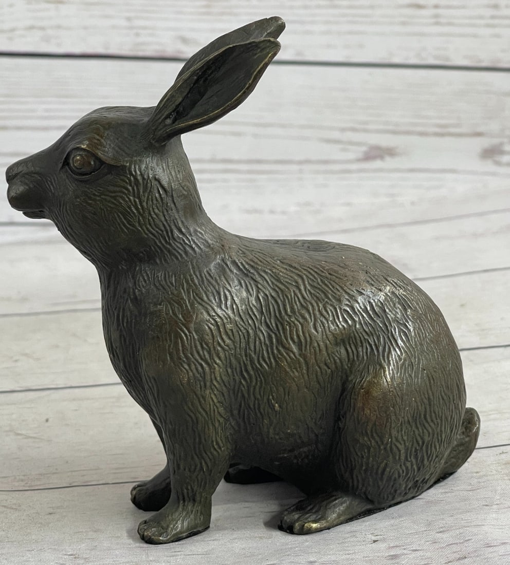 Bunny Rabbit Bronze Statue - 8