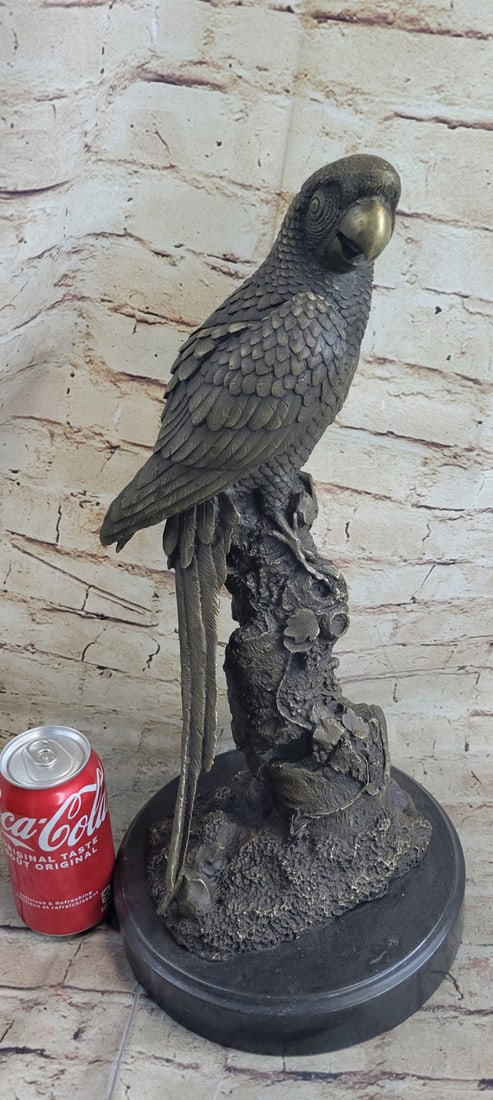 Parrot on Tree Bronze Sculpture - 2