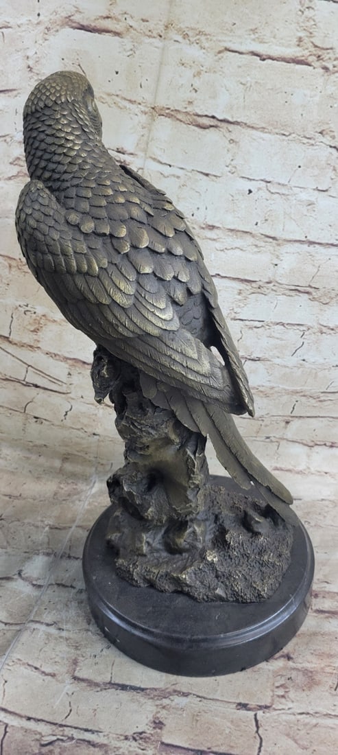 Parrot on Tree Bronze Sculpture - 4