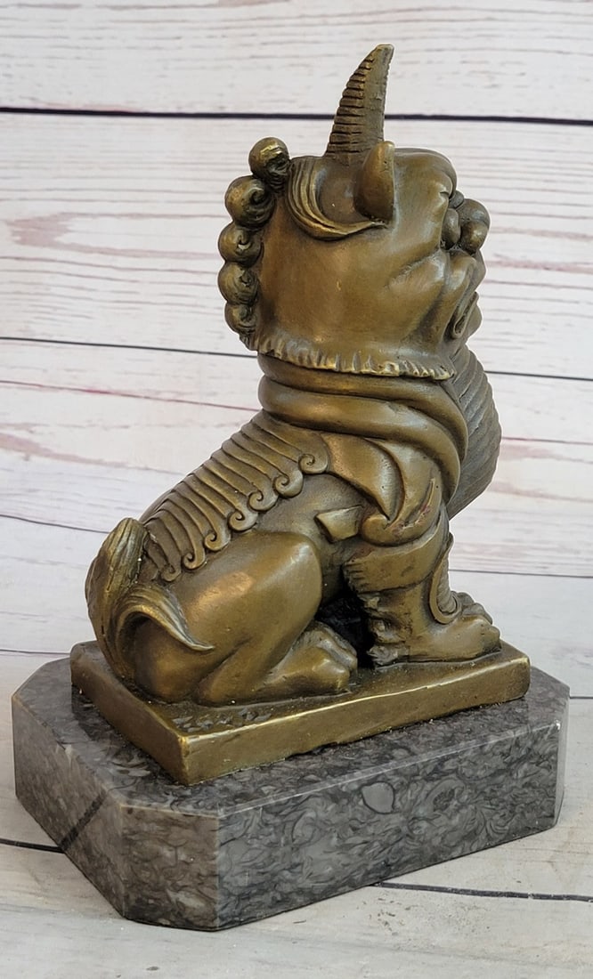 Foo Dog Bronze Sculpture - 5