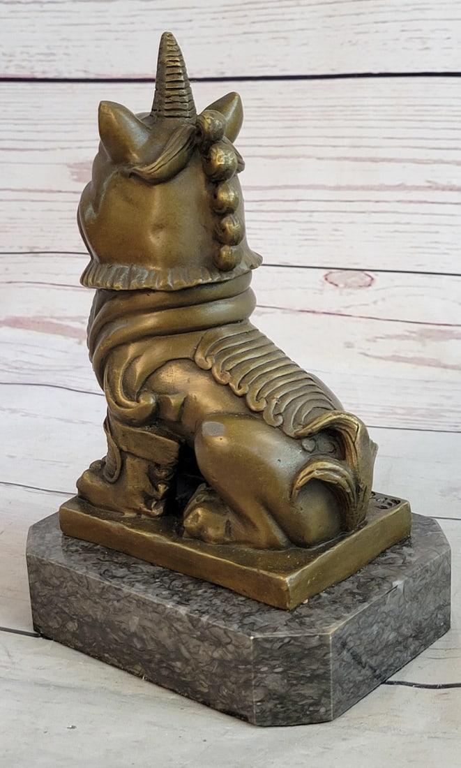 Foo Dog Bronze Sculpture - 6