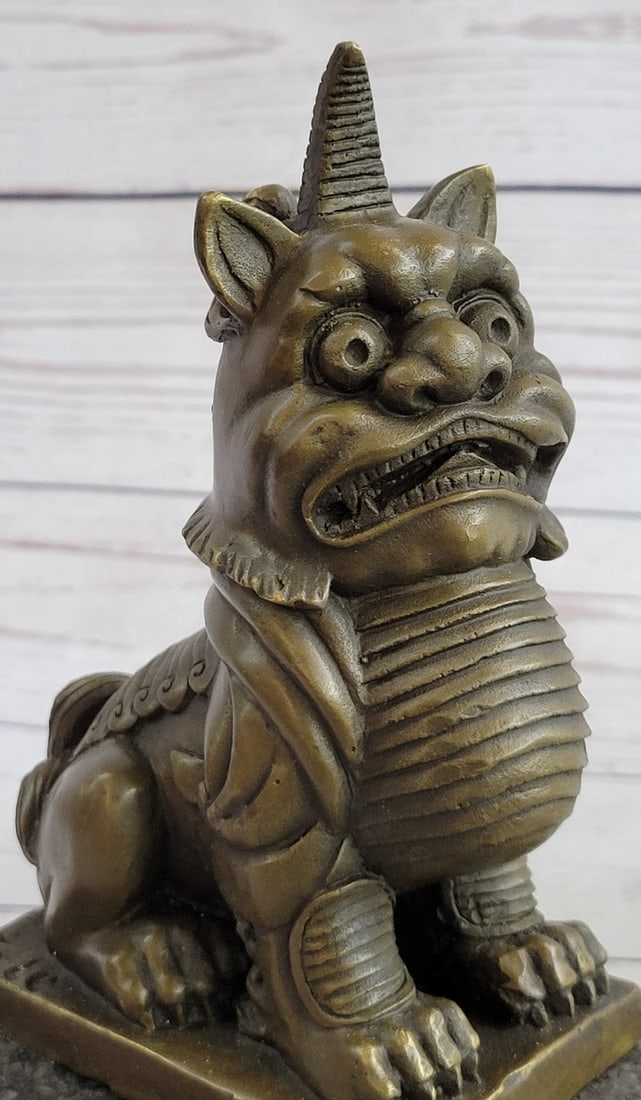 Foo Dog Bronze Sculpture - 8