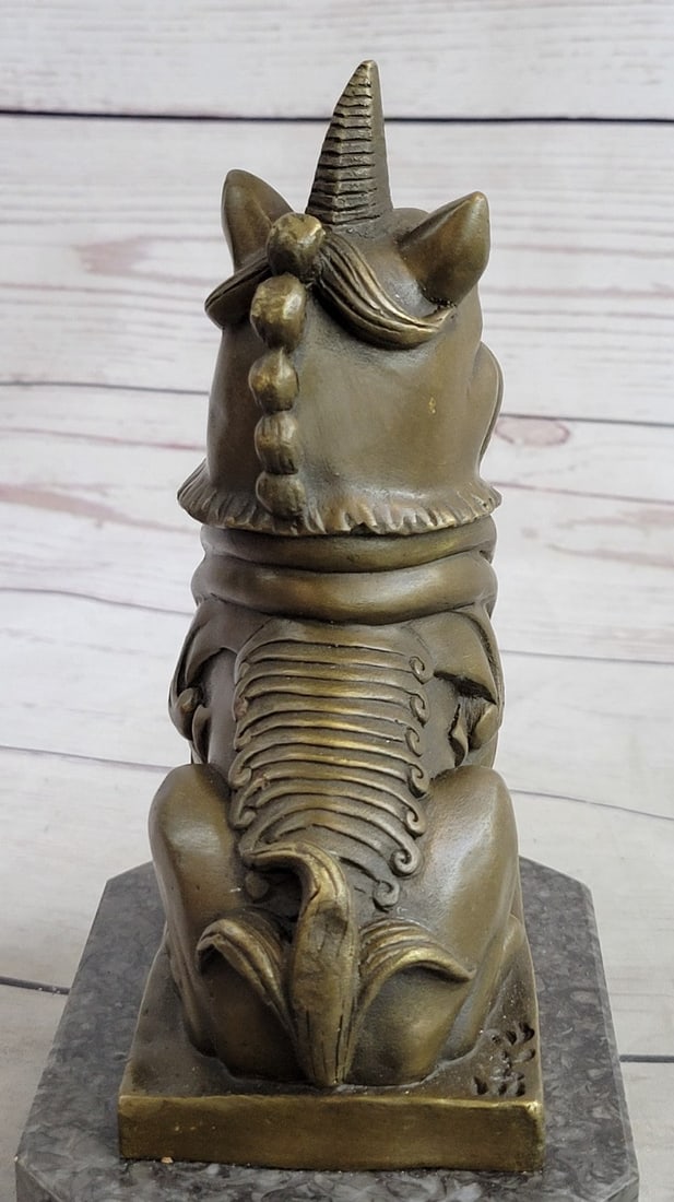 Foo Dog Bronze Sculpture - 9