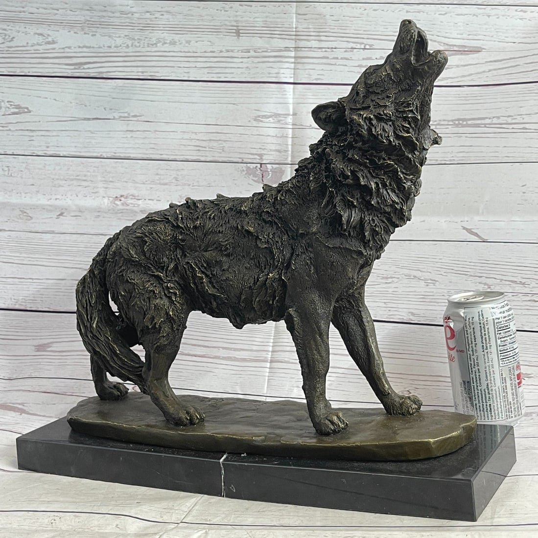 Wild Animal Life Wolf Bronze Sculpture - 2
