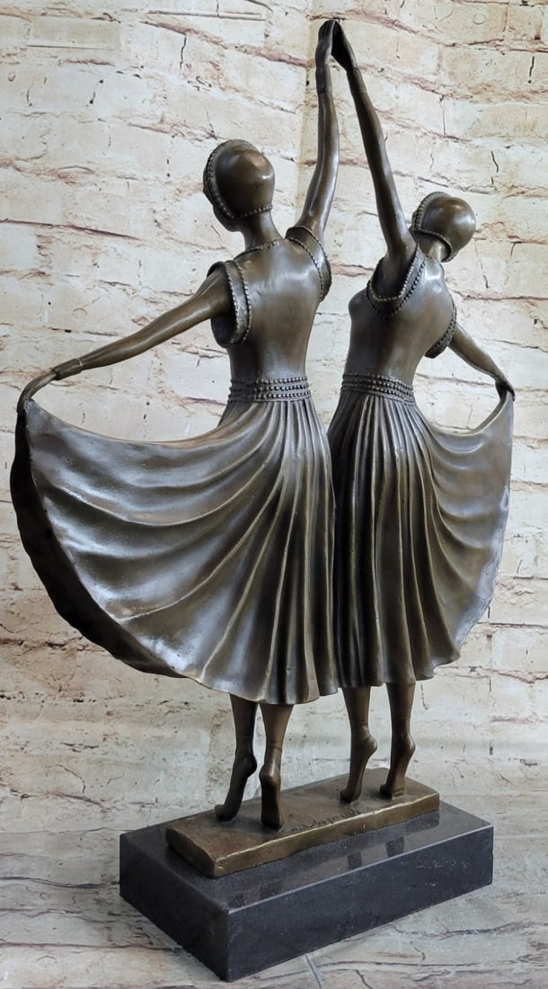 Two Russian Dancer Bronze Sculpture - 6