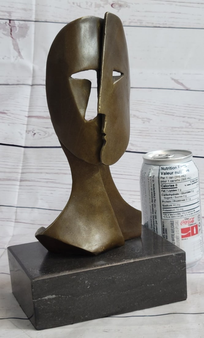Two faces Mask Bronze Sculpture - 2