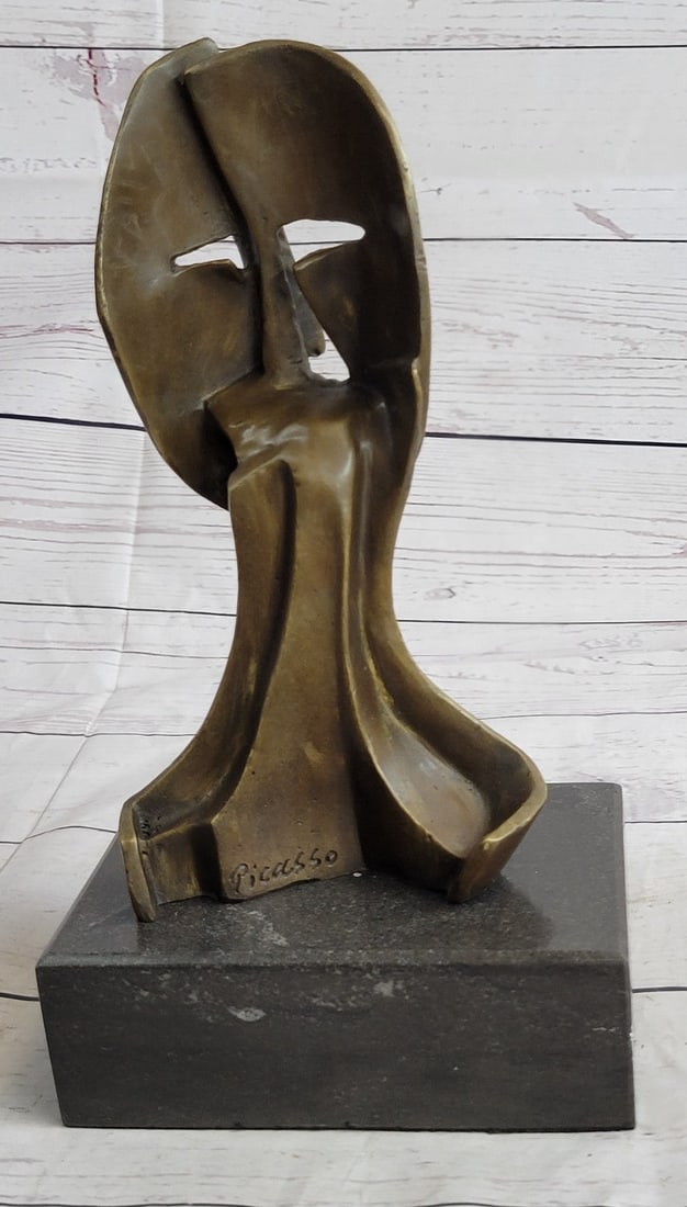 Two faces Mask Bronze Sculpture - 5